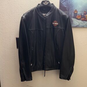 Harley-Davidson Black Leather Biker Jacket